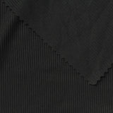 Brushed Polyester Stretch Rib Knit Fabric, 176 gsm, 146 cm — Black — photo 1