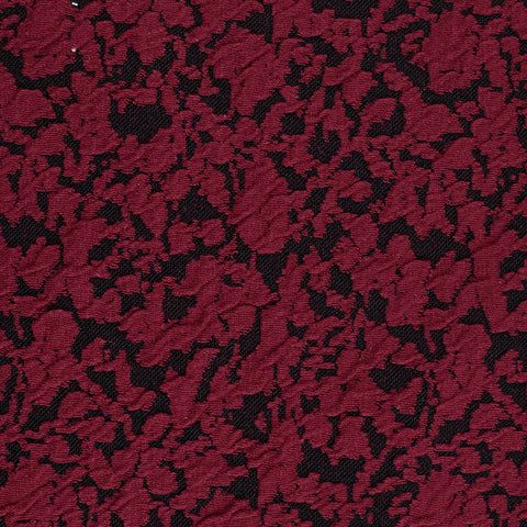 Burgundy Textured Jacquard, Poly-Cotton