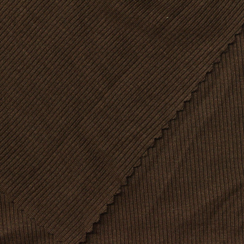 Dark Brown Rib Knit, Viscose