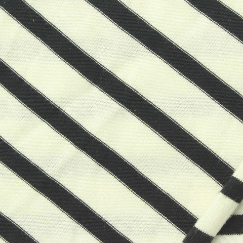 Black Horizontal-Stripe Jersey Knit, 175 gsm