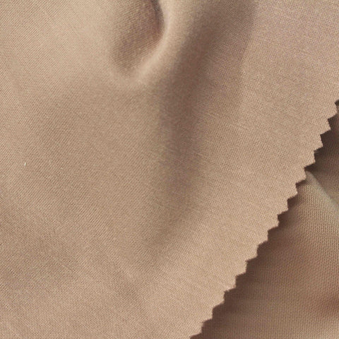 Viscose Polyester Stretch Scuba Knit Fabric, 200 gsm, 160 cm — Khaki