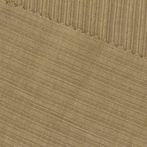 Rib Knit Fabric, 215 gsm, 139 cm — Khaki