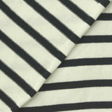 Dark Grey Stripes Jersey Knit, Cotton — photo 1