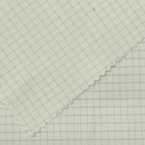 Grey Grid Woven, Poly-Cotton