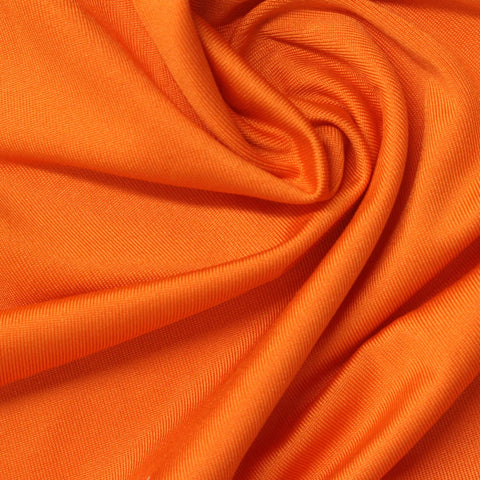 Polyester Stretch Milk Silk Knit Fabric, 170 gsm, 160 cm — Orange