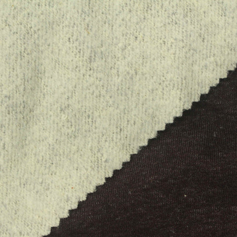 Brown Marl French Terry, Cotton-Poly, 300 gsm