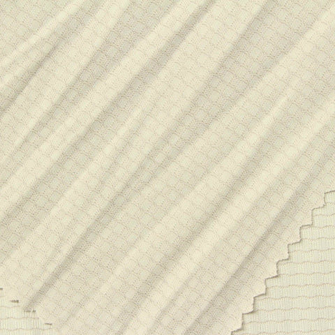 Cream Check Jacquard, Polyester