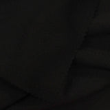 Polyester Viscose Stretch Linen-Look Fabric, 264 gsm — Black — photo 1