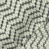 Cream Geometric Warp Knit, Poly-Cotton — photo 1