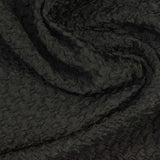 Jacquard Polyester Stretch Warp Knit Fabric, 190 gsm, 130 cm — Black — photo 1