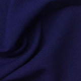 Polyester Stretch Linen-Look Fabric, 245 gsm, 150 cm — Navy — photo 1