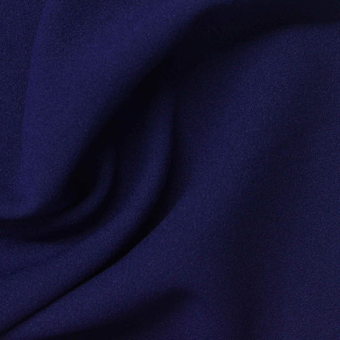 Polyester Stretch Linen-Look Fabric, 245 gsm, 150 cm — Navy