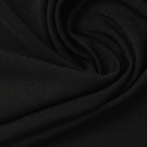 Nylon Stretch Warp Knit Fabric, 200 gsm, 160 cm — Black