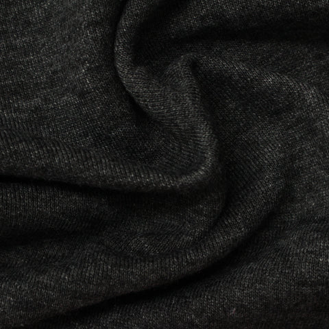 Dark Grey Marl French Terry, Cotton-Poly, 279 gsm