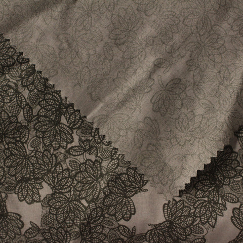 Black Leaf Voile, Cotton