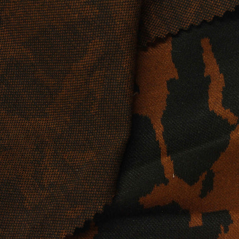 Brown Animal Print Jacquard, Polyester, 350 gsm, 160 cm