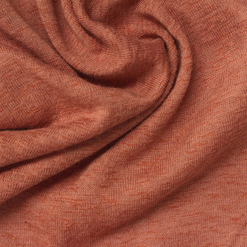 Peach Marl Jersey Knit, Cotton-Poly