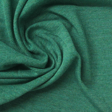 Green Marl Jersey Knit, Poly-Cotton, 157 gsm