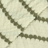 Jacquard Polyester Cotton Chunky Knit Fabric, 240 gsm, 160 cm — White — photo 1