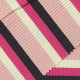Dark Grey Horizontal-Stripe Rib Knit, Viscose, 250 gsm — photo 1