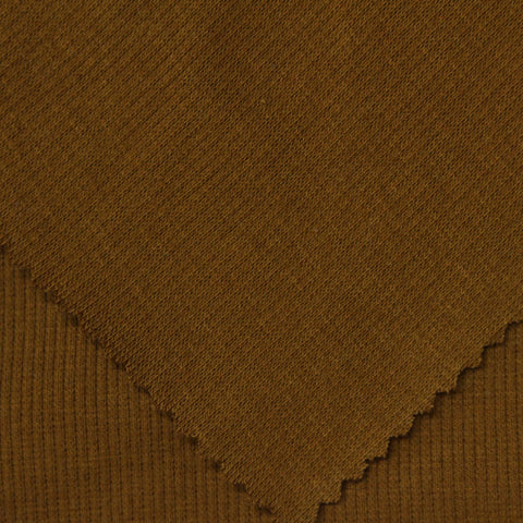 Warm Brown Rib Knit