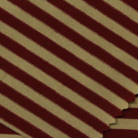 Maroon Stripes Jersey Knit, Poly-Viscose
