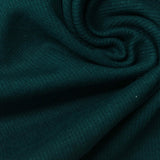 Cotton Viscose Stretch Rib Knit Fabric, 240 gsm, 110 cm — Green — photo 1