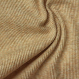 Light Brown Marl Rib Knit, Poly-Cotton — photo 1