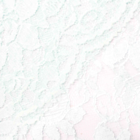 White Floral Lace, Polyester, 125 gsm