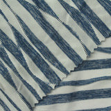 Blue Horizontal-Stripe Jersey Knit, Polyester, 200 gsm, 160 cm — photo 1