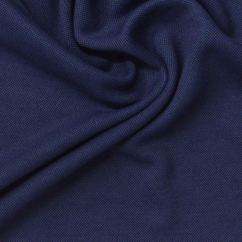 Navy Piqué Knit, Viscose-Poly