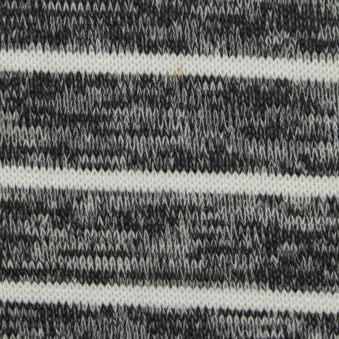 Black Horizontal-Stripe Jersey Knit, Polyester, 210 gsm, 160 cm