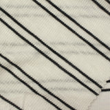 Black Horizontal-Stripe Chunky Knit, Viscose, 105 gsm — photo 1