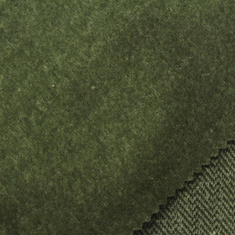 Olive Herringbone French Terry, Polyester
