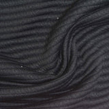 Jacquard Polyester Stretch Knit Fabric, 330 gsm, 170 cm — Black — photo 1