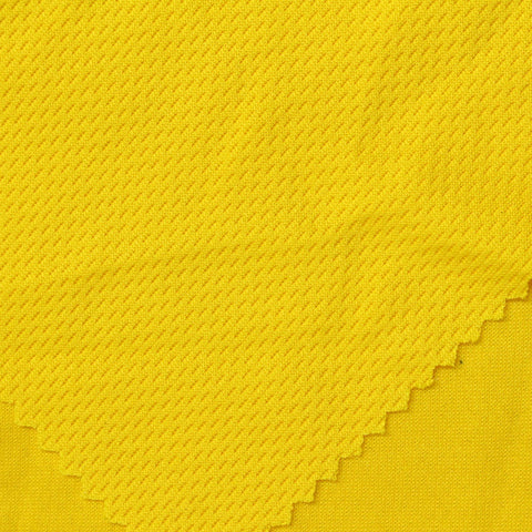 100% Polyester Birdseye Knit Fabric, 200 gsm, 185 cm — Yellow