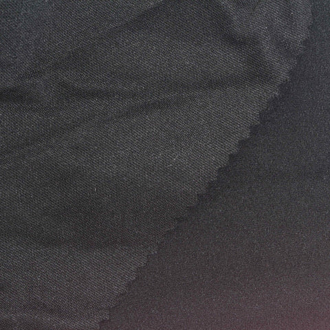 Polyester Stretch Scuba Knit Fabric, 200 gsm, 150 cm — Black