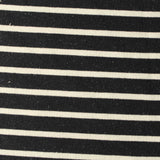 Black Horizontal-Stripe French Terry, Poly-Cotton, 464 gsm — photo 1