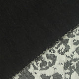 Black Abstract Interlock Knit, Poly-Viscose, 270 gsm — photo 1