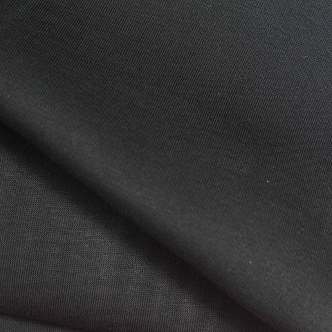 Cotton Polyester Stretch Scuba Knit Fabric, 301 gsm, 160 cm — Black
