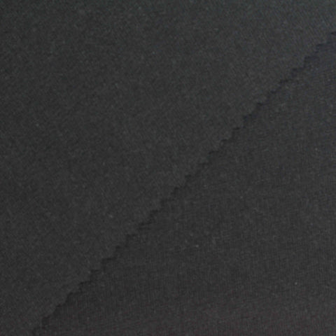 Polyester Stretch Ponte Knit Fabric, 280 gsm, 160 cm — Black