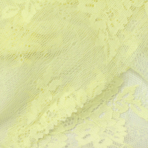 Light Yellow Floral Lace, Nylon, 85 gsm
