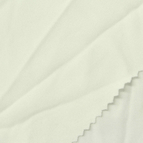 100% Polyester Piqué Knit Fabric, 200 gsm, 170 cm — White