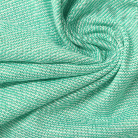Light Green Heathered-Marl Jersey Knit, Poly-Cotton