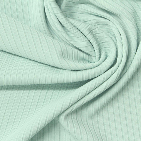 Polyester Stretch Rib Knit Fabric, 200 gsm, 165 cm — Green