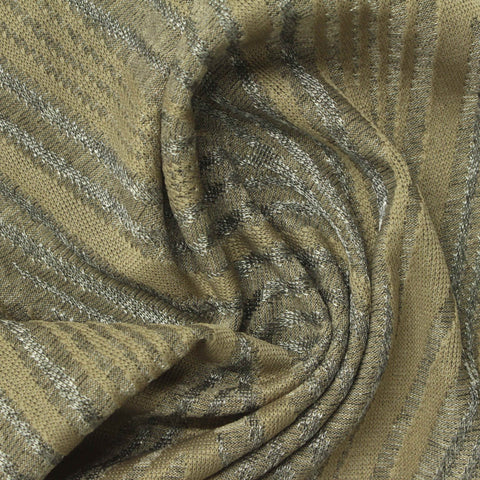 Beige Chevron Pointelle Knit, Spandex