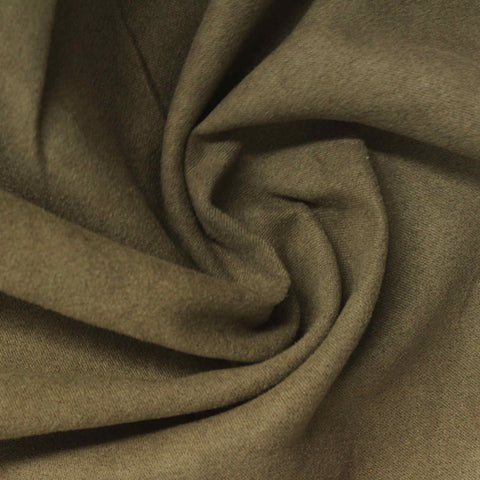 100% Polyester Faux Suede Fabric, 130 gsm, 145 cm — Khaki