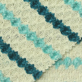 Cream Wavy-Zigzag Chenille, Polyester — photo 1