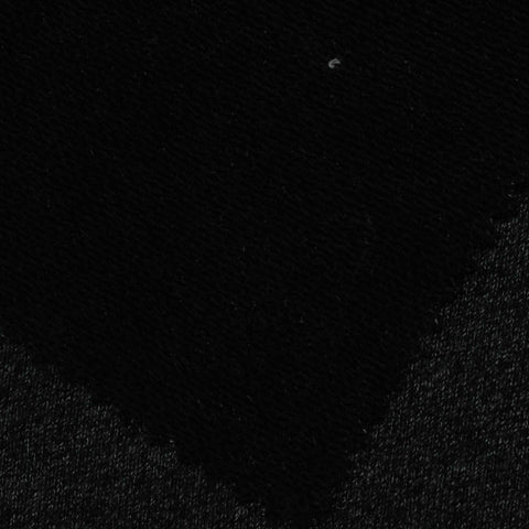 Black Marl French Terry, Cotton-Poly, 300 gsm