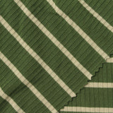 Green Horizontal-Stripe Rib Knit, Viscose, 280 gsm — photo 1